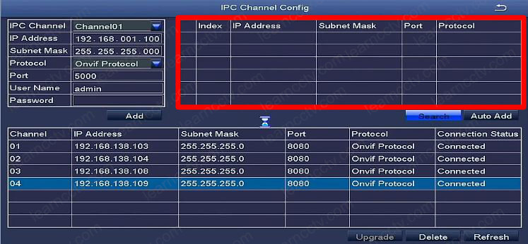 Zosi IPC Channel Config