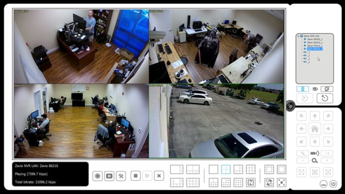 Remote Live View Software - 4 IP Cameras