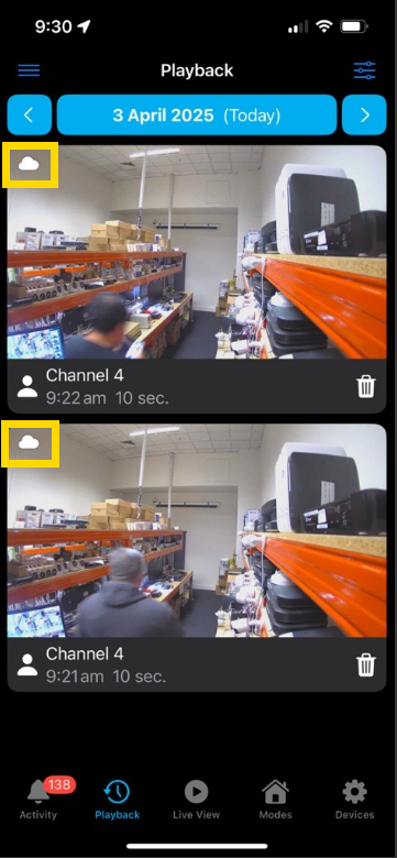 Swann Security App: Manuals and Tutorials 6 ssappiOS playback cloudClips