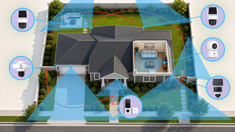 Home Security Cameras: Benefits, Features, and Placement Tips 3 full home security camera setup map 762w429h